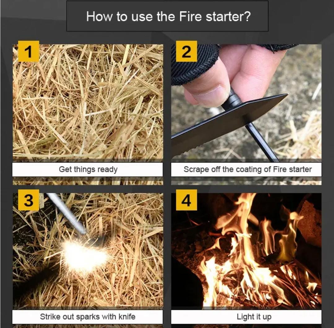 Camping Knife with Fire Starter